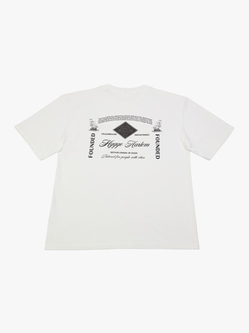 hygge old harbour t-shirt - white black