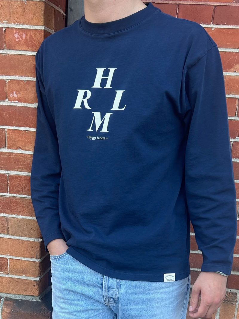 Home 7 darkblue longsleeve classic HRLM monogram | hygge HARLEM