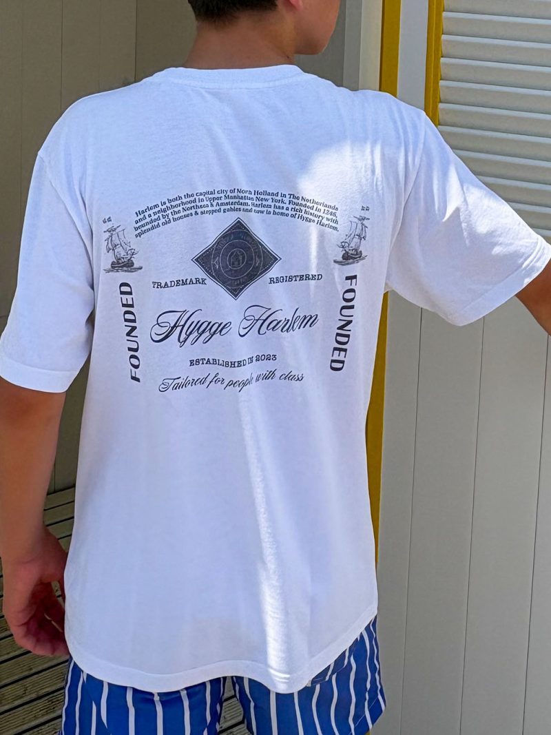 Home 9 wit t-shirt old harbour - zwart wit | hygge HARLEM