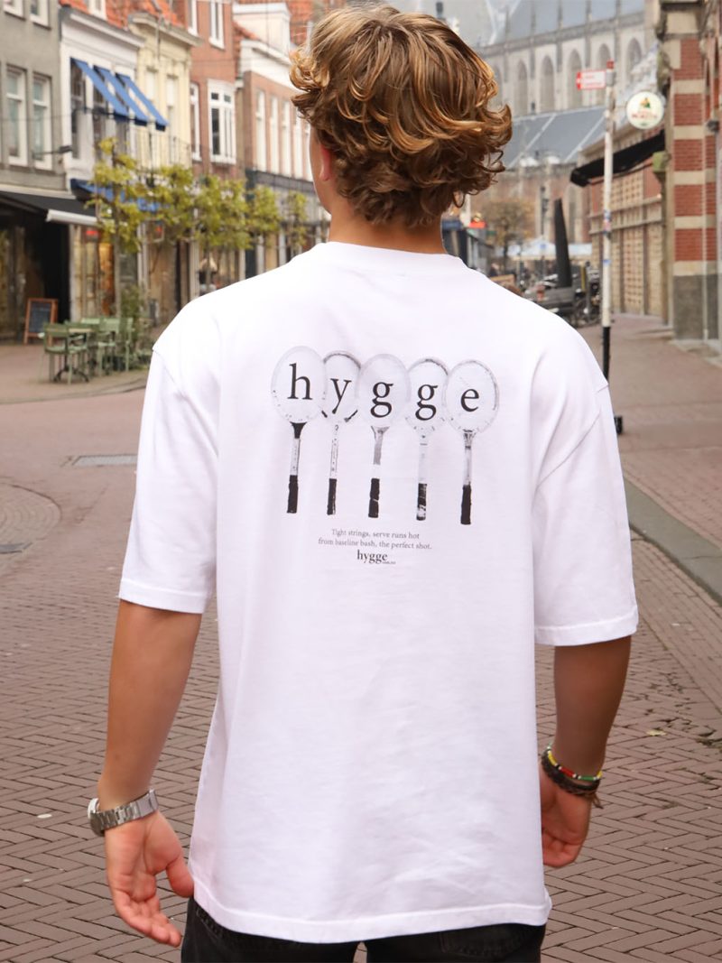 Home 5 tennis t-shirt retro style - zwart wit | hygge HARLEM